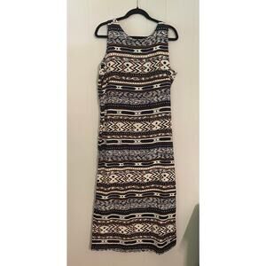 Danny & Nicole Southwest Maxi Sleeveless‎ Sheath Dress Size 16 Coastal Cowgirl